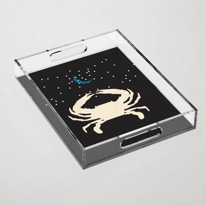 ZODIAC CANCER Acrylic Tray Gallery Image 1