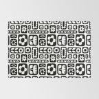 Vintage black and white floral art pattern Rug Gallery Image 2