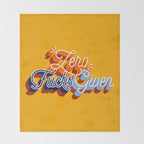 Zero F*cks Given - Yellow & Blue Palette Throw Blanket Gallery Image 2