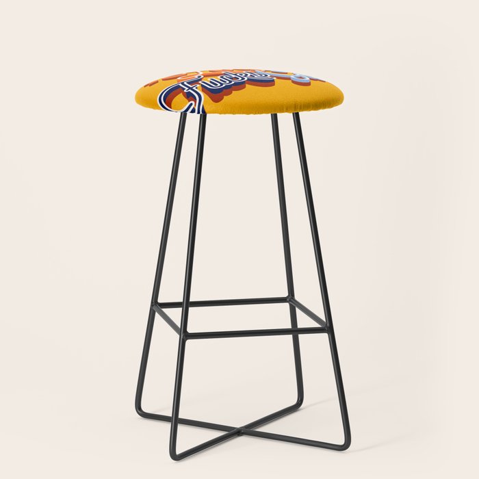 Zero F*cks Given - Yellow & Blue Palette Stool Gallery Image 1