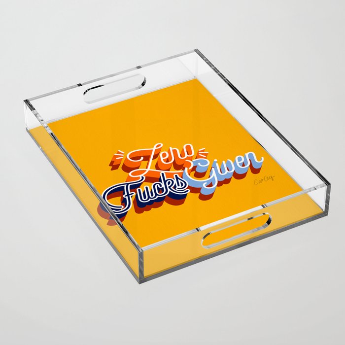 Zero F*cks Given - Yellow & Blue Palette Acrylic Tray Gallery Image 1