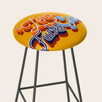 Zero F*cks Given - Yellow & Blue Palette Stool Gallery Image 2