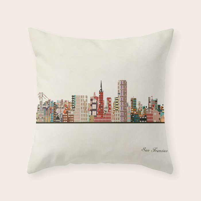 san francisco california Throw Pillow Gallery Image 6