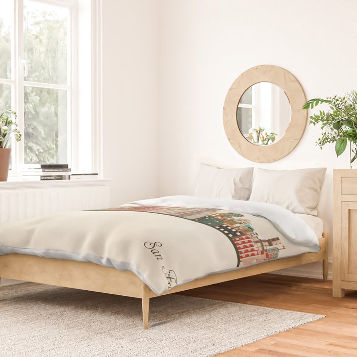 san francisco california Duvet Cover Gallery Image 2
