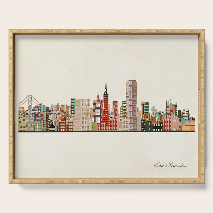 san francisco california Serving Tray Gallery Image 1