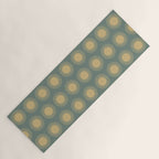 Boho Summer Sun Pattern XVI Neutral Earthy Sage Yellow Yoga Mat Gallery Image 1