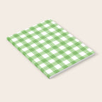 Green geometric plaid gingham pattern Notebook Gallery Image 2