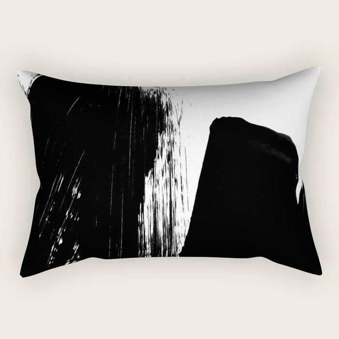 Monochrome Ink 02 Rectangular Pillow Gallery Image 2