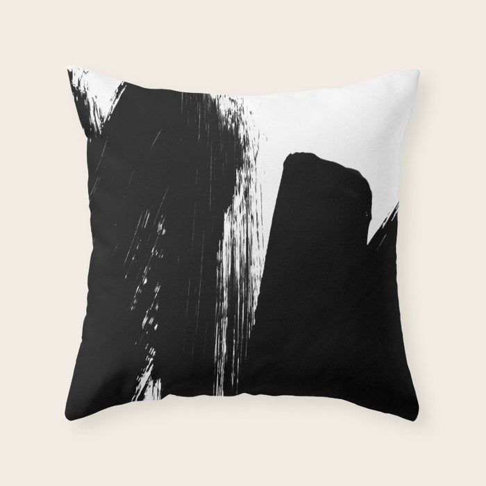 Monochrome Ink 02 Throw Pillow Gallery Image 6