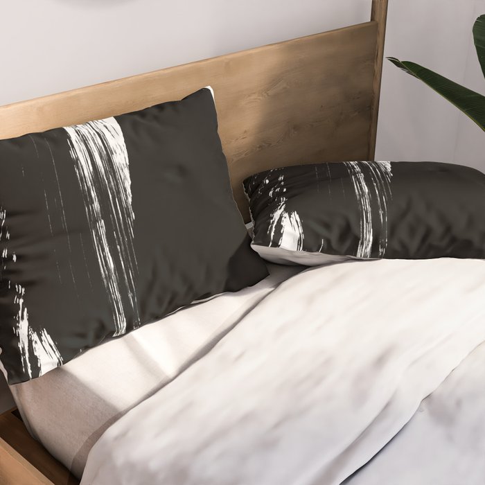 Monochrome Ink 02 Pillow Sham Gallery Image 2