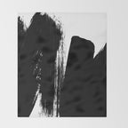 Monochrome Ink 02 Throw Blanket Gallery Image 2