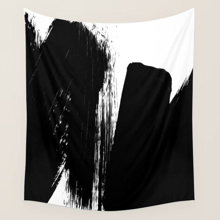 Monochrome Ink 02 Wall Tapestry Gallery Image 4