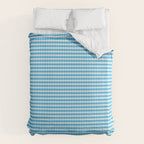 Oktoberfest Bavarian Blue and White Small Diagonal Diamond Pattern Duvet Cover Gallery Image 6