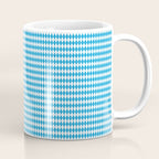 Oktoberfest Bavarian Blue and White Small Diagonal Diamond Pattern Coffee Mug Gallery Image 1