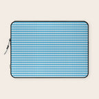 Oktoberfest Bavarian Blue and White Small Diagonal Diamond Pattern Laptop Sleeve Gallery Image 1