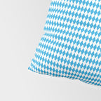 Oktoberfest Bavarian Blue and White Small Diagonal Diamond Pattern Pillow Sham Gallery Image 4