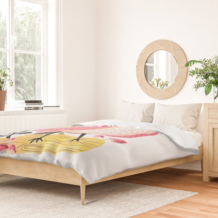 Little Birdy on a Log Duvet Cover Gallery Image 2