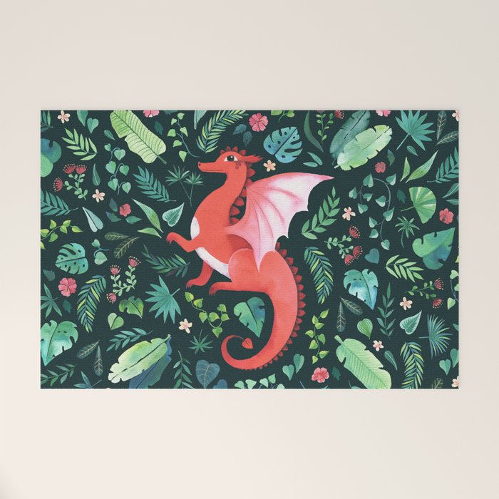 Tropical Dragon Welcome Mat Gallery Image 1