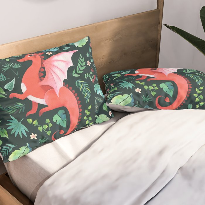Tropical Dragon Pillow Sham Gallery Image 2