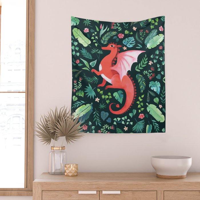Tropical Dragon Wall Tapestry Gallery Image 2