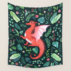 Tropical Dragon Wall Tapestry Gallery Image 4