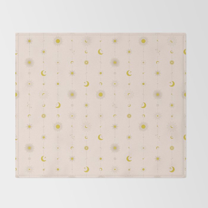 Sweet Celestial Stripes Throw Blanket Gallery Image 2