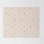 Sweet Celestial Stripes Throw Blanket Gallery Image 2