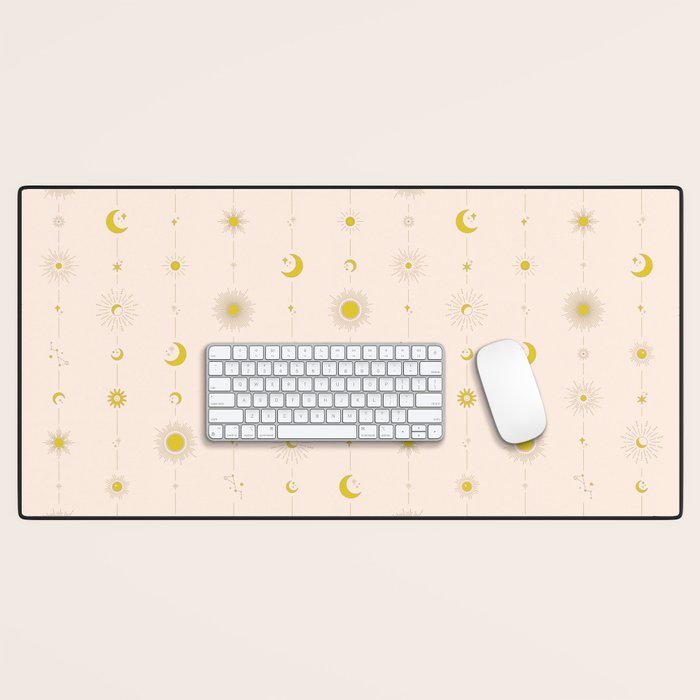 Sweet Celestial Stripes Desk Mat Gallery Image 1