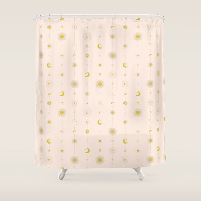 Sweet Celestial Stripes Shower Curtain Gallery Image 1