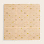 Sweet Celestial Stripes Wood Wall Art Gallery Image 1