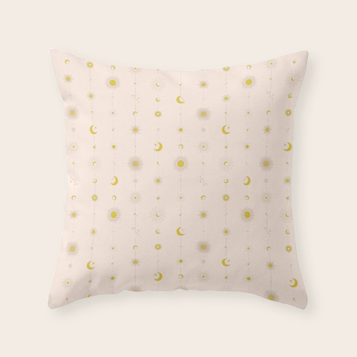 Sweet Celestial Stripes Throw Pillow Gallery Image 6