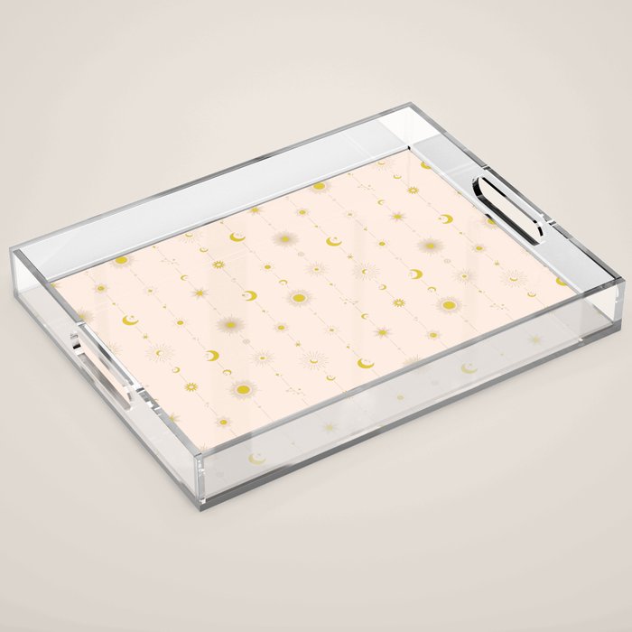 Sweet Celestial Stripes Acrylic Tray Gallery Image 1