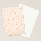 Sweet Celestial Stripes Stationery Card Gallery Image 2