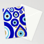 Evil Eye Charms on White Stationery Card Gallery Image 2