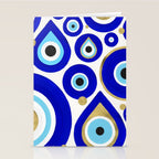 Evil Eye Charms on White Stationery Card Gallery Image 2