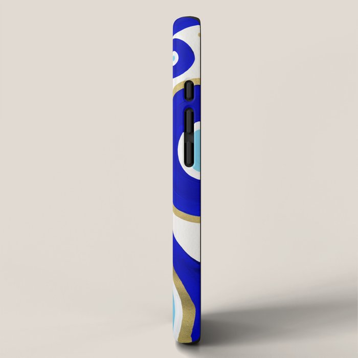 Evil Eye Charms on White iPhone Case Gallery Image 2