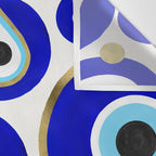 Evil Eye Charms on White Wall Tapestry Gallery Image 3