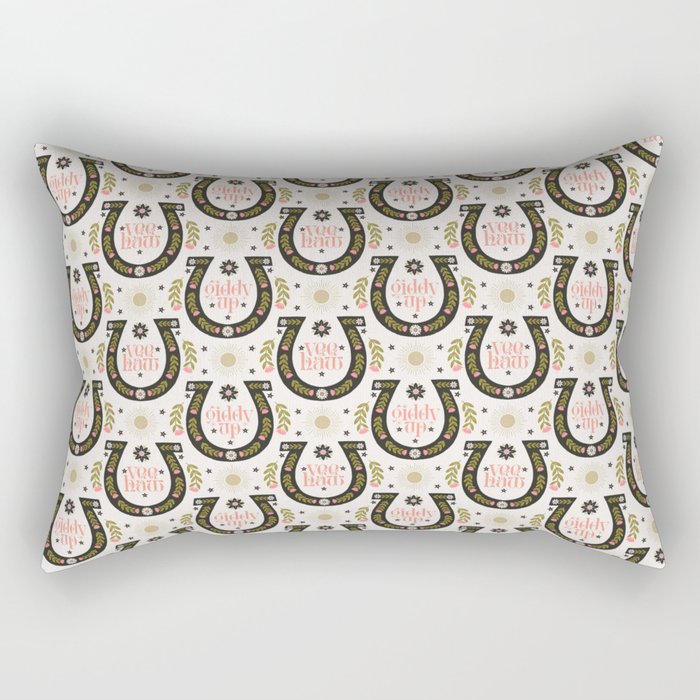 Yee Haw Horseshoe Rectangular Pillow Gallery Image 1