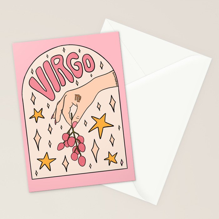 Virgo Lychee Stationery Card Gallery Image 2