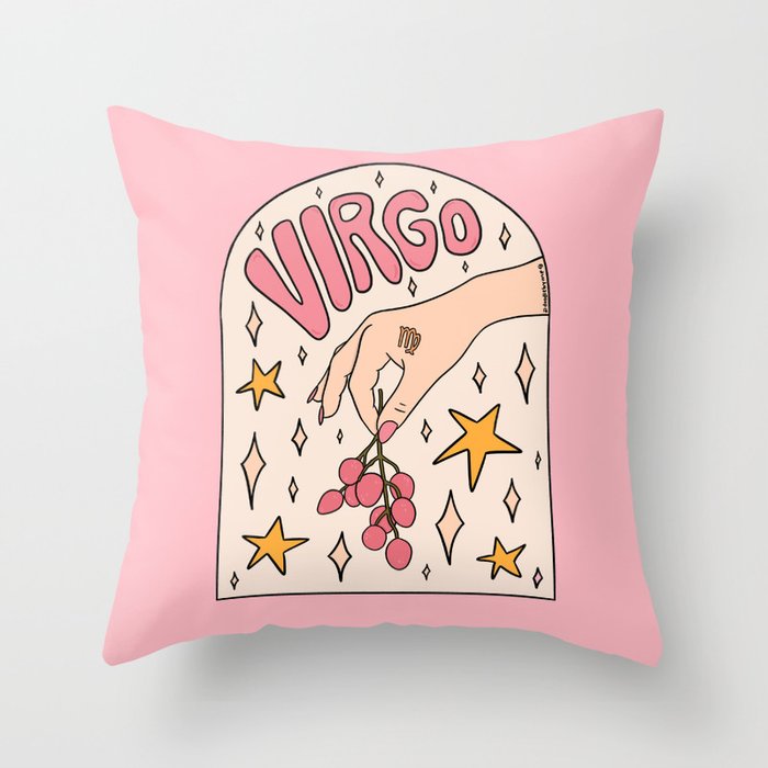 Virgo Lychee Throw Pillow Gallery Image 1