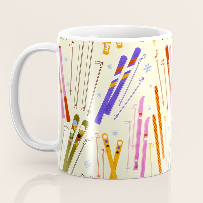 Colorful Winter Skiing Design Coffee Mug Gallery Image 3