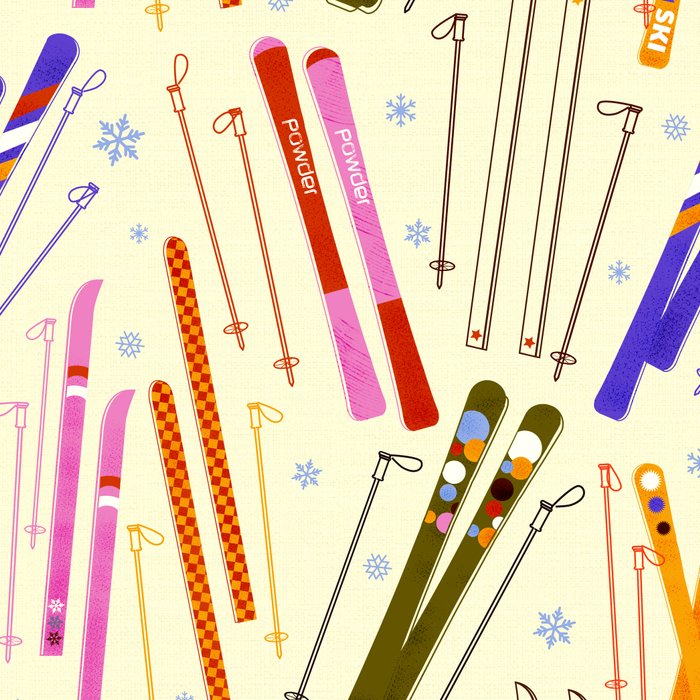 Colorful Winter Skiing Design Coffee Mug Gallery Image 2