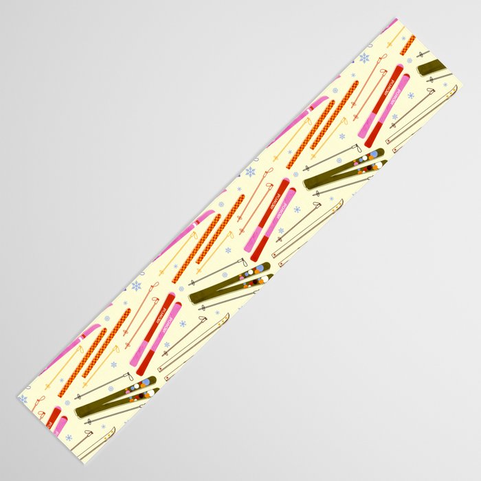 Colorful Winter Skiing Design Table Runner Gallery Image 3