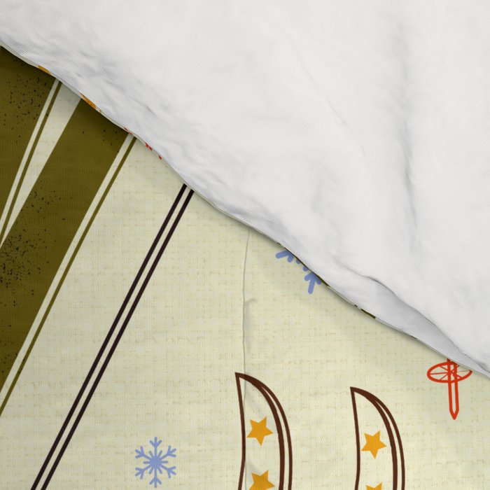 Colorful Winter Skiing Design Comforter Gallery Image 4