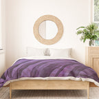 Lush Tropical Midnight Garden Purple Palm Grove  Duvet Cover Gallery Image 3