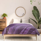 Lush Tropical Midnight Garden Purple Palm Grove  Comforter Gallery Image 3