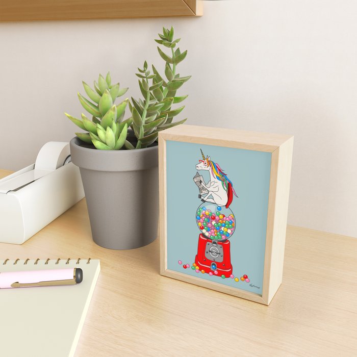 Unicorn Gumball Poop Mini Art Print Gallery Image 2