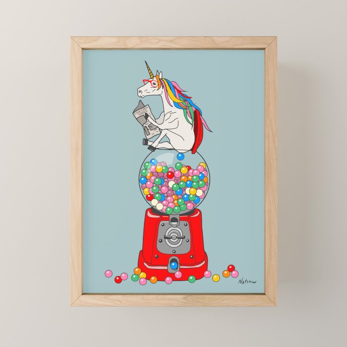 Unicorn Gumball Poop Mini Art Print Gallery Image 1