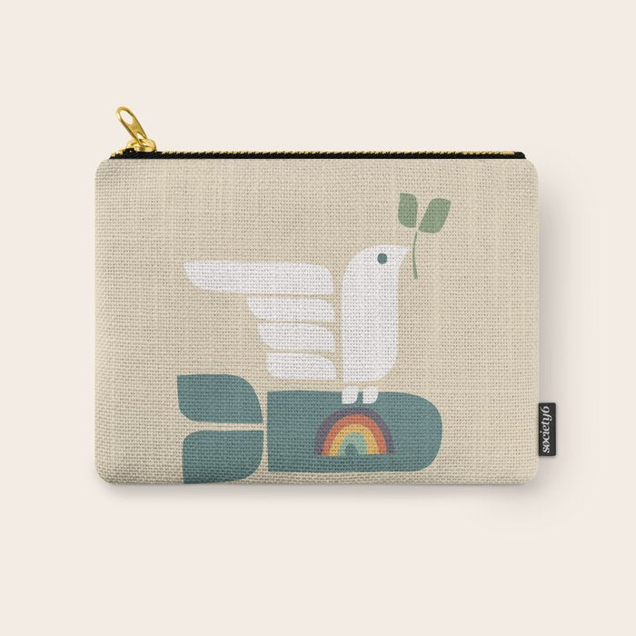 Peace dove and rainbow bomb Carry All Pouch Gallery Image 1