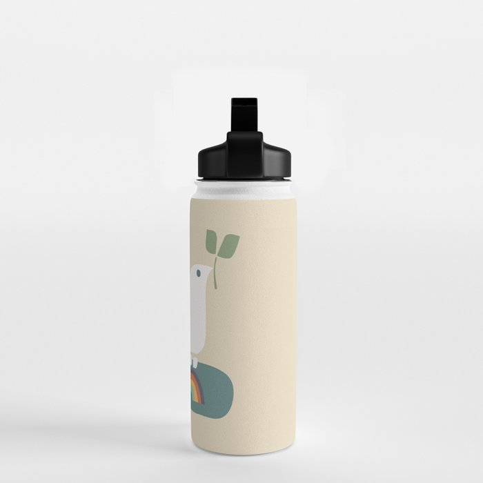 Peace dove and rainbow bomb Water Bottle Gallery Image 2